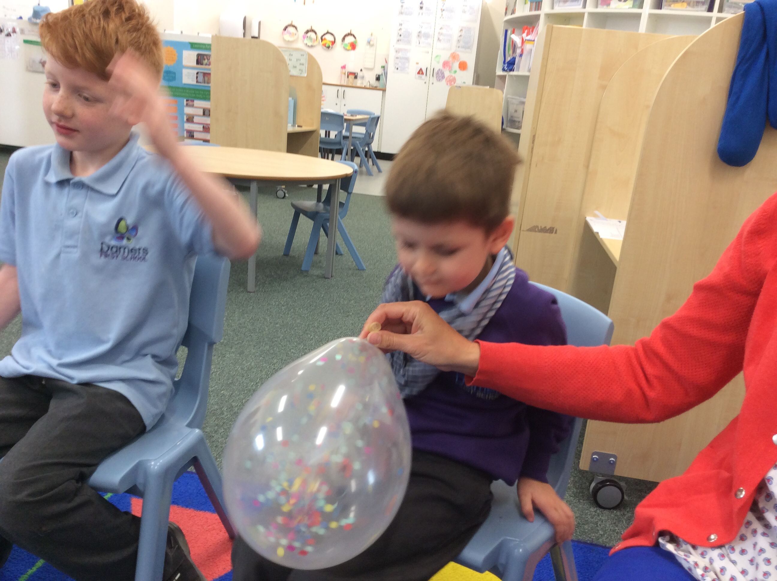 Investigating confetti balloons